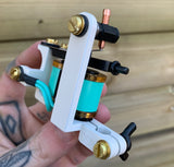 Ice White Teal & Gold Bulldog Power Liner