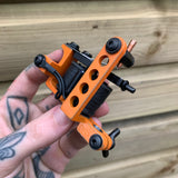 Orange Distressed Drilled Bulldog Power Liner