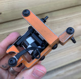 Distressed Orange Checker Bulldog Power Liner