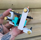 Ice White Teal & Gold Bulldog Power Liner