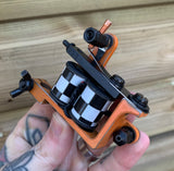 Distressed Orange Checker Bulldog Power Liner