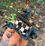 Teal & Gold Checker Bulldog Power Liner