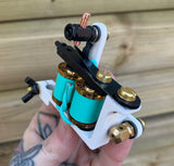 Ice White Teal & Gold Bulldog Power Liner