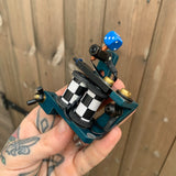 Teal & Gold Checker V20 Liner