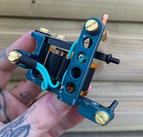 Teal & Gold Drilled Bulldog POWER-BAR Liner