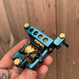 Teal & Gold Drilled Bulldog Power Liner