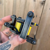 Distressed Black & Yellow Bulldog Power Liner